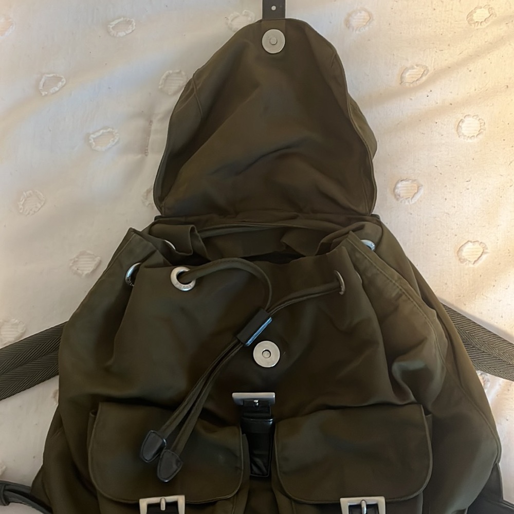 Authentic Prada Bag Mini Backpack Dark Green - image 3